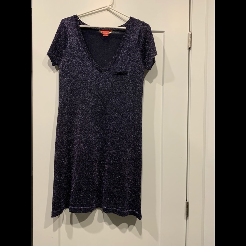 Charlotte Tarantola sparkly blue/silver light knit dress